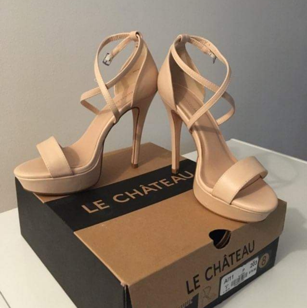 Faux Leather Criss-Cross Platform Sandal